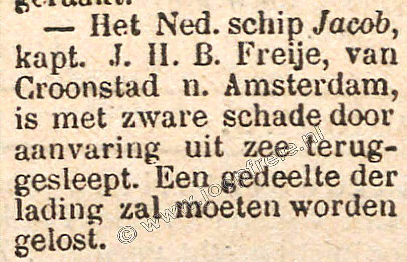 Van Croonstad naar Amsterdam met schade